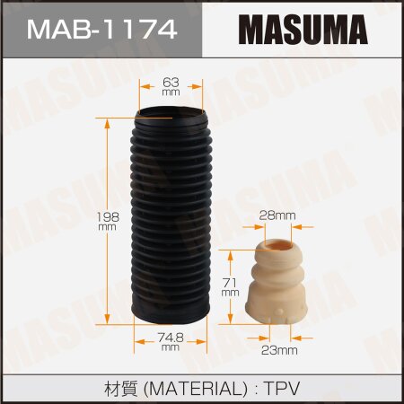 Пыльник с отбойником амортизатора Masuma  (пластик), MAB-1174