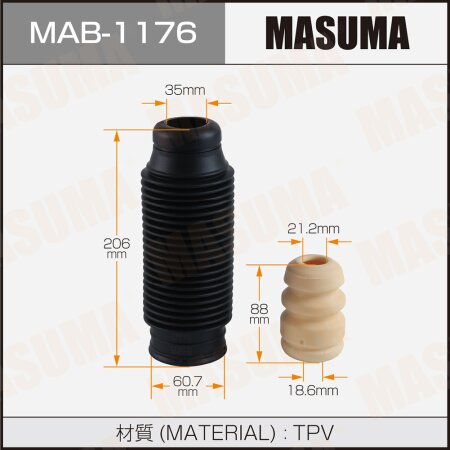 Пыльник амортизатора Masuma (пластик), MAB-1176