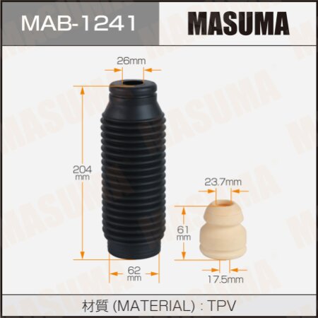 Пыльник с отбойником амортизатора Masuma (резина), MAB-1241
