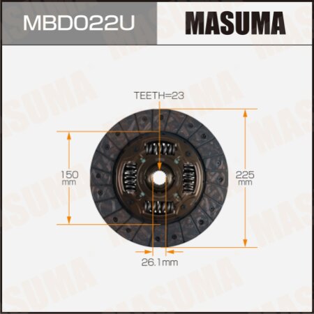 Диск сцепления Masuma, MBD022U