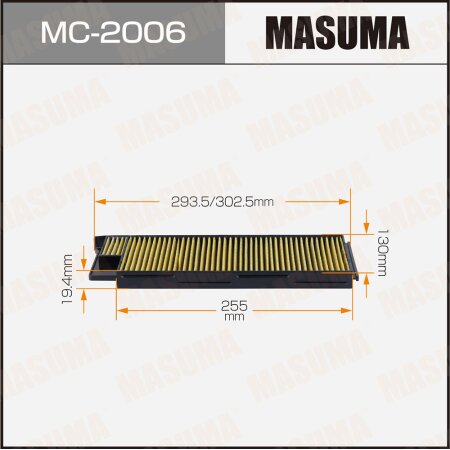 Фильтр салонный Masuma 1шт, MC-2006
