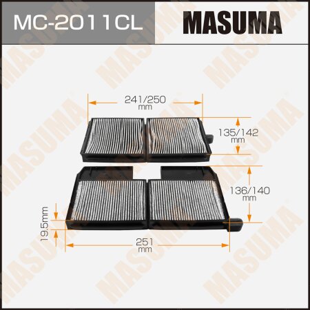 Фильтр салонный Masuma угольный, MC-2011CL