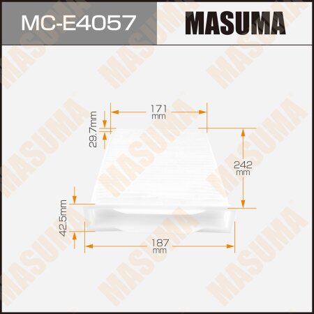 Фильтр салонный Masuma, MC-E4057