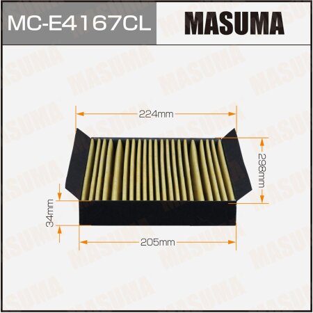 Фильтр салонный Masuma угольный, MC-E4167CL