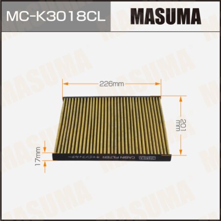 Cabin air filter Masuma charcoal, MC-K3018CL