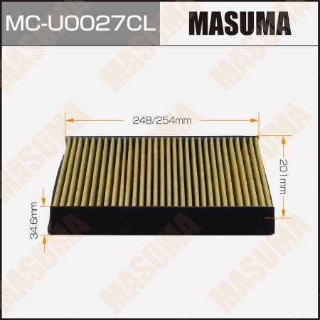 Фильтр салонный Masuma угольный, MC-U0027CL