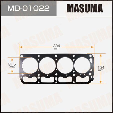 Прокладка ГБЦ (графит-эластомер) Masuma толщина 1,60 мм, MD-01022
