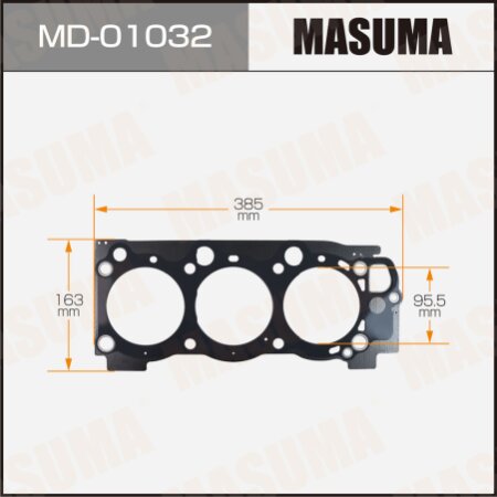 Прокладка ГБЦ (графит-эластомер) Masuma толщина 1,60 мм, MD-01032