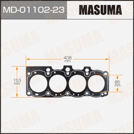 Прокладка ГБЦ (графит-эластомер) Masuma толщина 1,60 мм, MD-01102-23