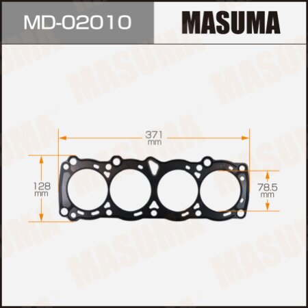 Прокладка ГБЦ (графит-эластомер) Masuma толщина 1,60 мм, MD-02010