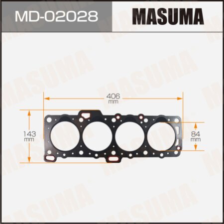 Прокладка ГБЦ (графит-эластомер) Masuma толщина 1,60 мм, MD-02028