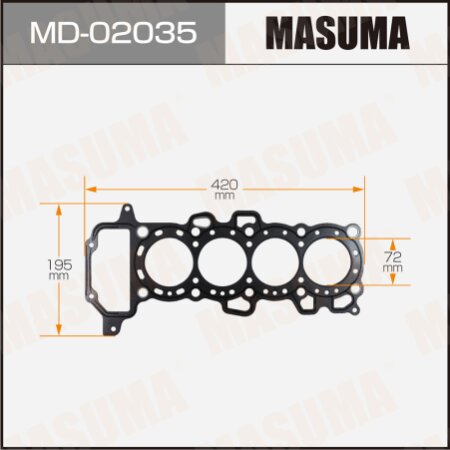 Прокладка ГБЦ (графит-эластомер) Masuma толщина 1,20 мм, MD-02035