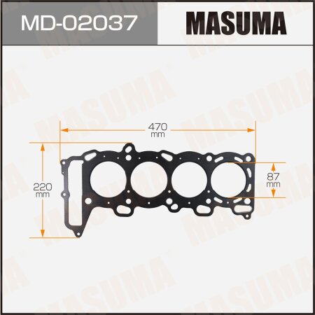 Прокладка ГБЦ (графит-эластомер) Masuma толщина 1,60 мм, MD-02037