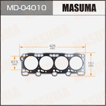 Прокладка ГБЦ (графит-эластомер) Masuma толщина 1,60 мм, MD-04010