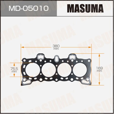 Прокладка ГБЦ (графит-эластомер) Masuma толщина 1,60 мм, MD-05010