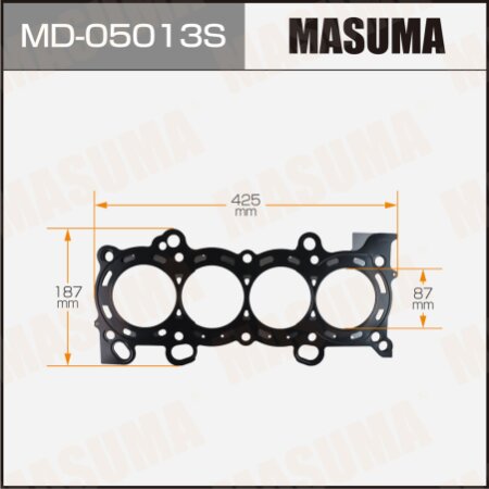 Трехслойная прокладка ГБЦ (металл-эластомер) Masuma толщина 0,70мм, MD-05013S