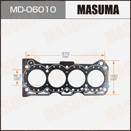 Прокладка ГБЦ (графит-эластомер) Masuma толщина 1,60 мм, MD-06010
