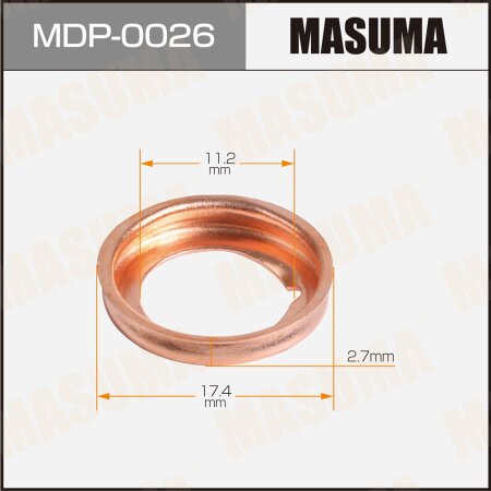 Шайба (прокладка) маслосливного болта MASUMA 11.2x17.4x2.7, MDP-0026
