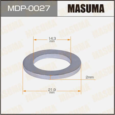 Шайба (прокладка) маслосливного болта MASUMA 14.3x21.9x2, MDP-0027