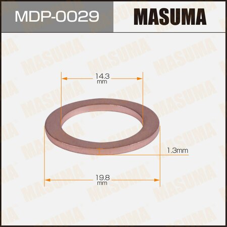 Шайба (прокладка) маслосливного болта MASUMA 14.3x19.8x1.3, MDP-0029
