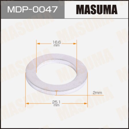 Oil drain plug washer (gasket) Masuma 15x20x2, MDP-0047