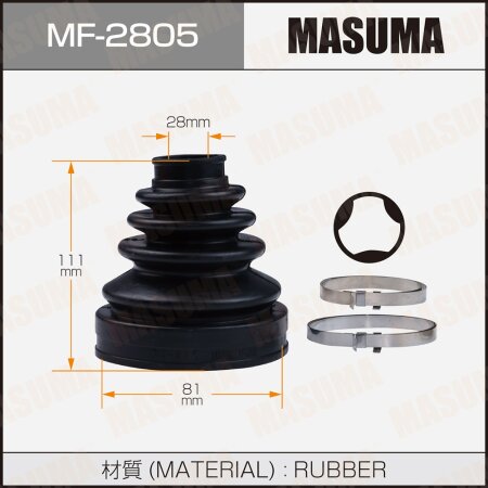 Пыльник ШРУСа Masuma (резина), MF-2805