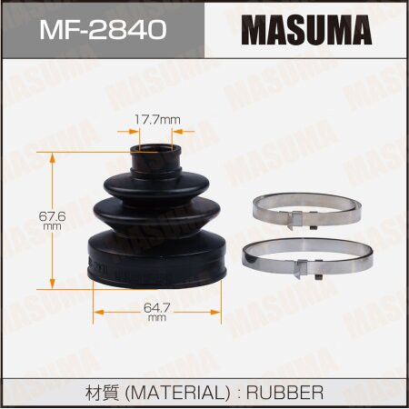 Пыльник ШРУСа Masuma (резина), MF-2840