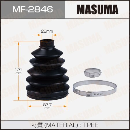 Пыльник ШРУСа MASUMA (пластик), MF-2846
