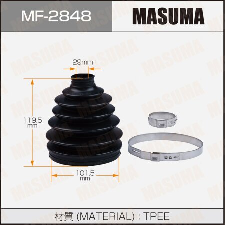 Пыльник ШРУСа MASUMA (пластик), MF-2848