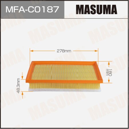 Фильтр воздушный Masuma, MFA-C0187