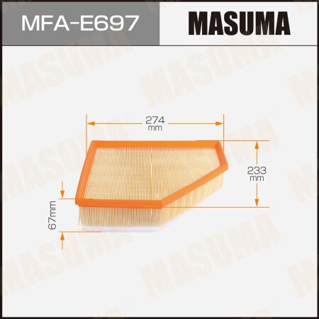 Фильтр воздушный Masuma, MFA-E697