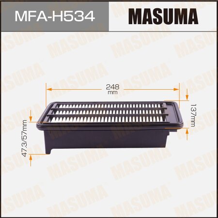 Фильтр воздушный Masuma с пропиткой маслом, MFA-H534