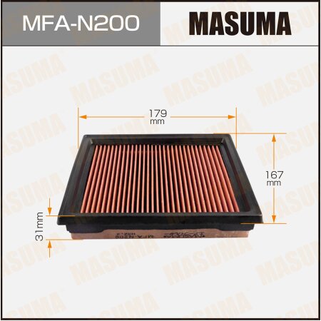 Фильтр воздушный Masuma с пропиткой маслом, MFA-N200