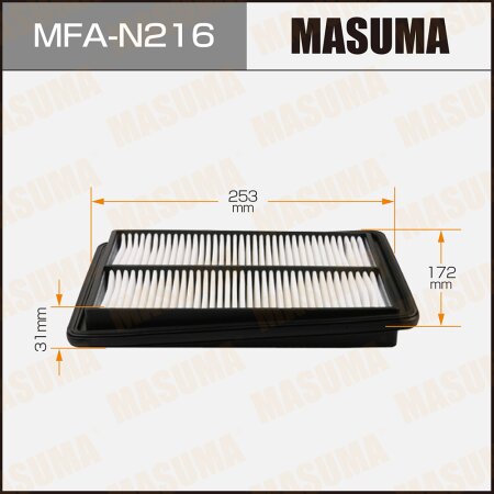 Фильтр воздушный Masuma с пропиткой маслом, MFA-N216