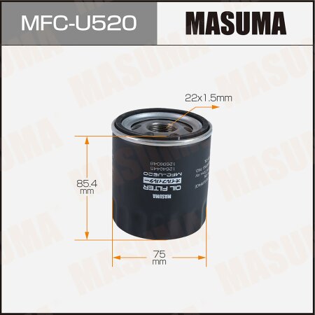 Фильтр масляный Masuma, MFC-U520