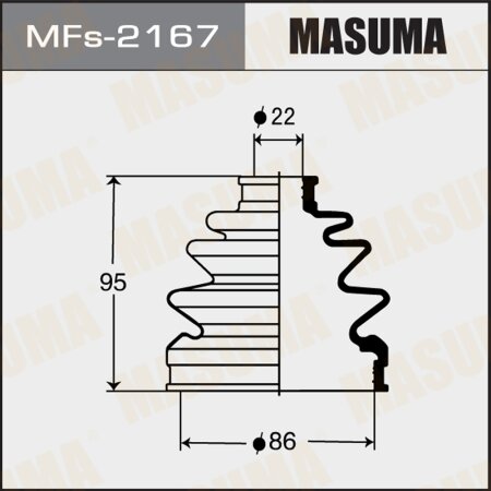 Пыльник ШРУСа Masuma (силикон), MFs-2167
