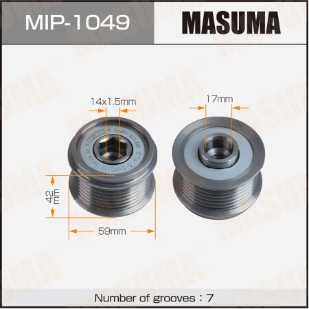 Обгонная муфта генератора Masuma, MIP-1049
