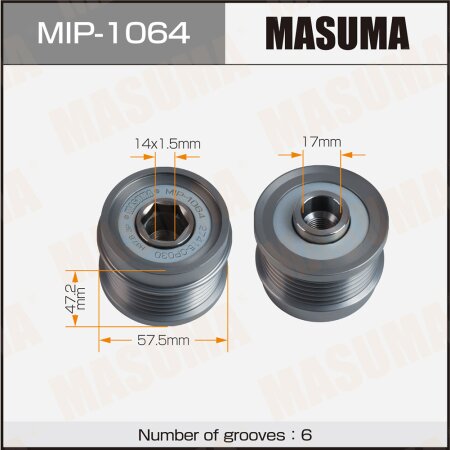 Обгонная муфта генератора Masuma, MIP-1064