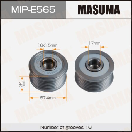Обгонная муфта генератора Masuma, MIP-E565