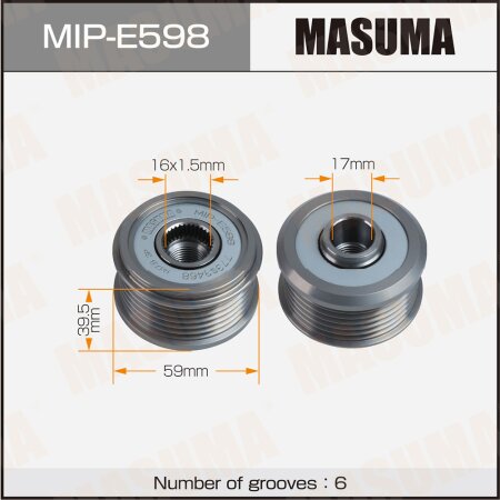 Обгонная муфта генератора Masuma, MIP-E598