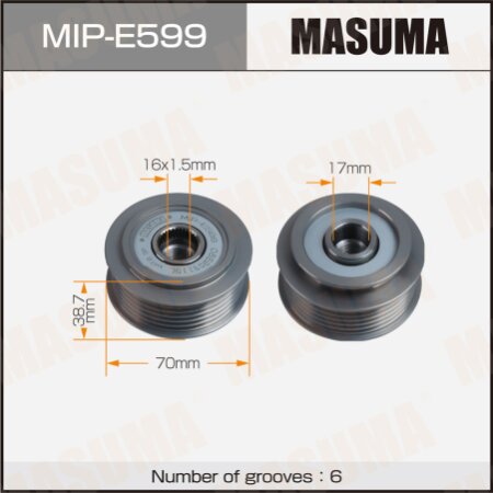 Обгонная муфта генератора Masuma, MIP-E599