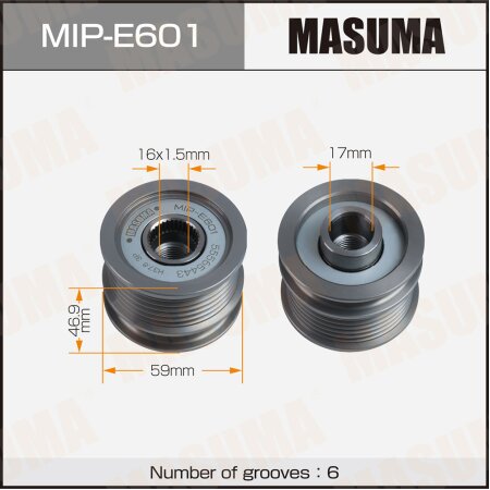 Обгонная муфта генератора Masuma, MIP-E601