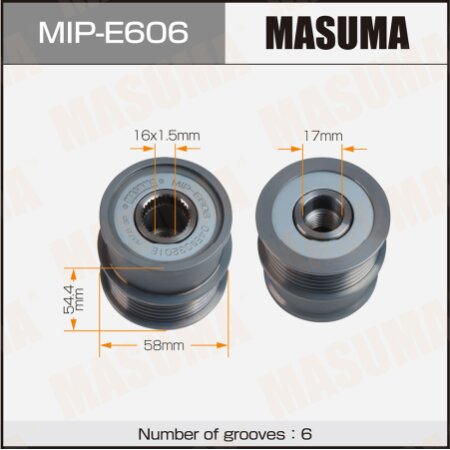 Обгонная муфта генератора Masuma, MIP-E606