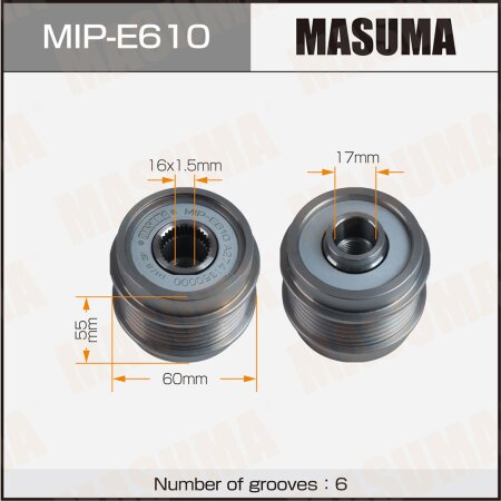 Обгонная муфта генератора Masuma, MIP-E610