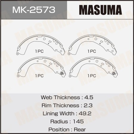 Brake shoes Masuma, MK-2573