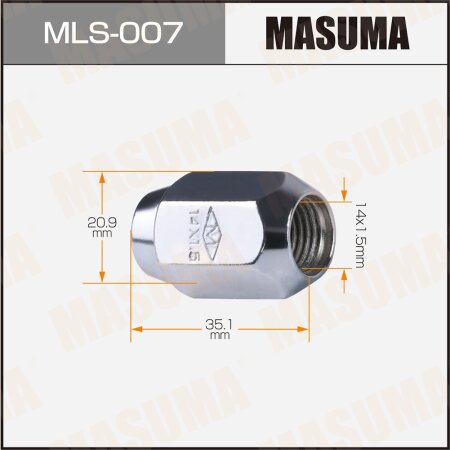 Wheel nut Masuma M14x1.5(R) size 21, MLS-007