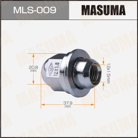 Гайка колесная Masuma M12x1.5(R) под ключ 21, MLS-009