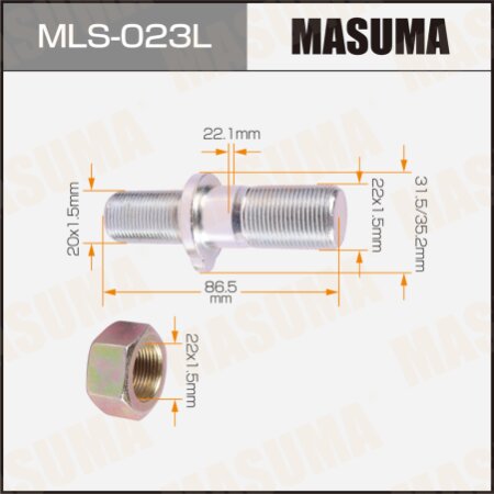 Wheel stud Masuma M22x1.5(R), M20x1.5(L), MLS-023L