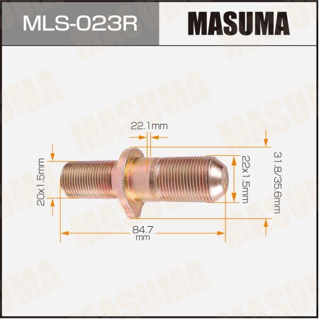 Wheel stud Masuma M22x1.5(R), M20x1.5(R), MLS-023R