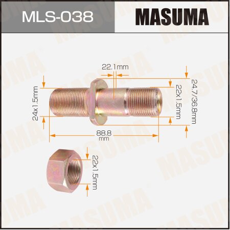 Wheel stud Masuma M22x1.5(R), M24x1.5(R), MLS-038